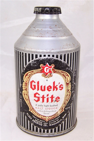 Glueks Stite Crowntainer Beer Can (Paper Label)