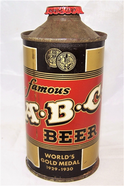 A-B-C Low Pro Cone Top Beer Can