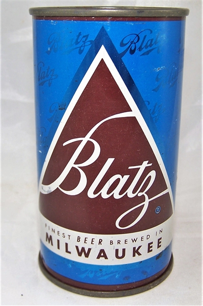 Blatz Set Can Dark Blue Flat Top Beer can