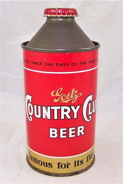 Goetz Country Club Cone Top Beer Can