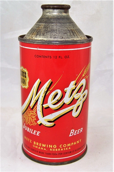 Metz Jubilee DNCMT 4% Cone Top Beer Can