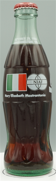 NIAF Coke bottle, Mary Elizabeth Mastrantonio, Washington DC, October 29, 1994