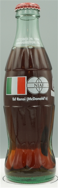 NIAF Coke bottle, Ed Rensi (McDonalds), Washington DC, October 29, 1994