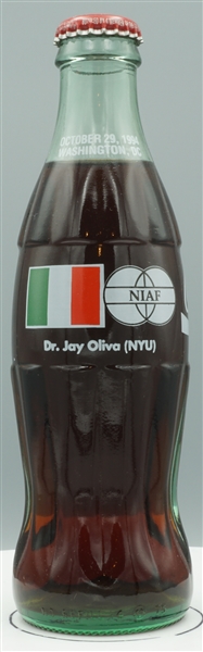 NIAF Coke bottle, Dr. Jay Oliva (NYU), Washington DC, October 29, 1994