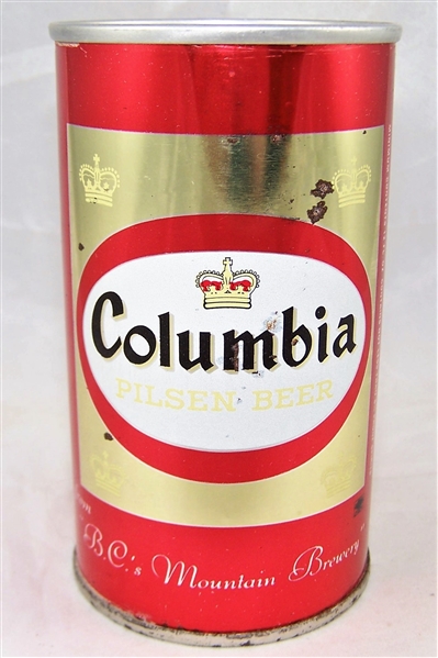 Columbia Pilsner Tab Top Beer Can British Columbia