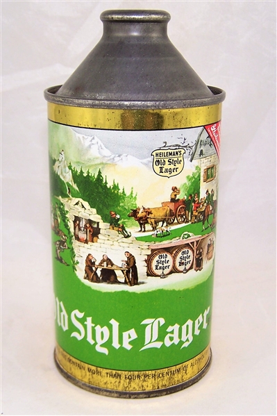 Old Style Lager DNCMT 4% Alc Cone Top Beer Can