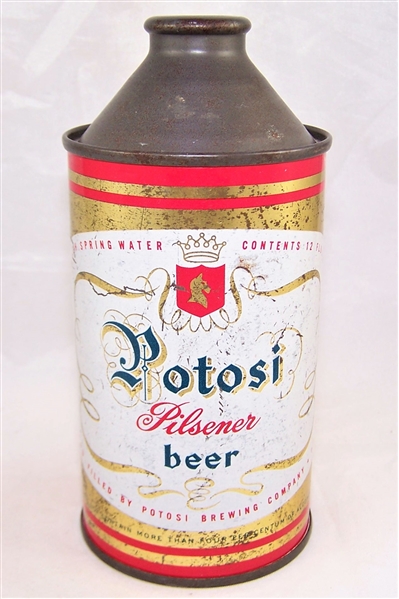 Potosi Pilsener Cone Top Beer Can DNCMT 4% of Alcohol 