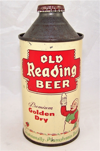 Old Reading Golden Dry Cone Top Beer Can