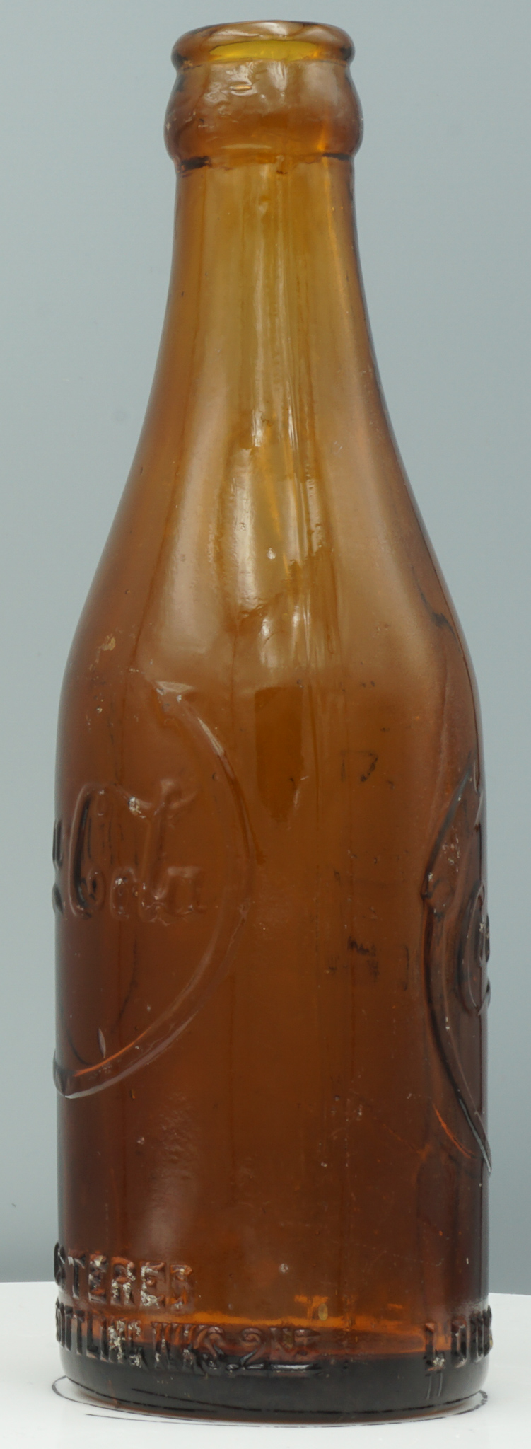 Lot Detail Louisville KY amber straight sided Coke