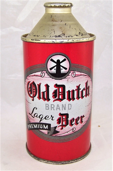 Old Dutch Brand Lager Cone Top Beer Can