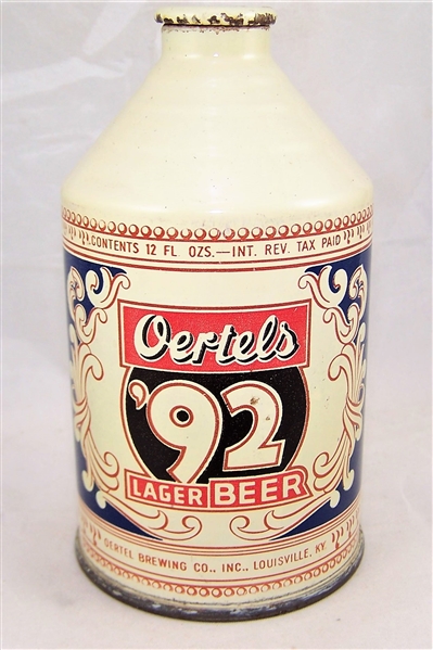 Oertels 92 (White) Lager Crowntainer Beer Can