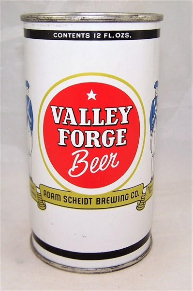 Valley Forge..Unlisted Flat Top Test Beer Can. (Bank Top)