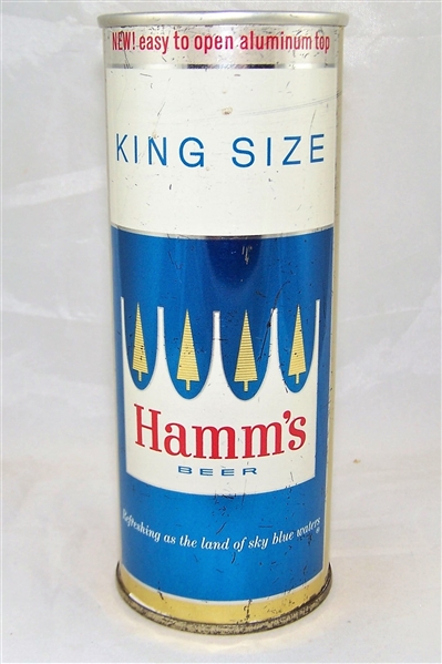 Hamms King Size 15 ounce Flat Top Beer Can, San Francisco, CA Sleeper can.