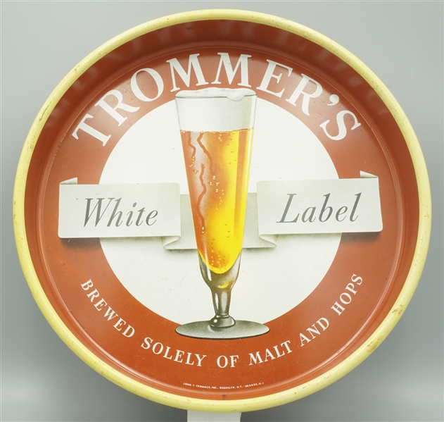 Trommers White Label Beer tray