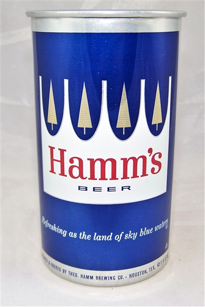 Hamms (Houston Texas) President Message Beer Can