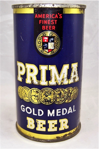 Prima Gold Medal Opening Instruction Flat Top Beer Can (Manhattan)