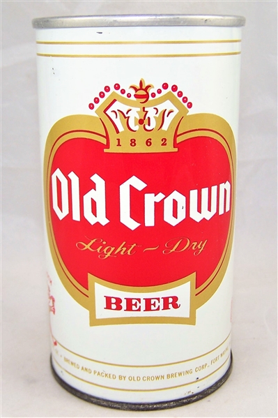 Old Crown Zip Top Beer Can (Smooth on the side of can)