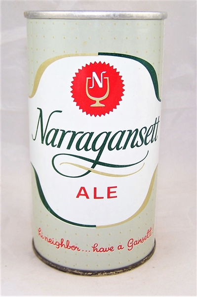 Narragansett Split Label Ale Zip Top..Very Rare!..Holy Cow!