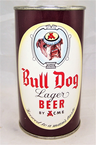 Bull Dog Lager Flat Top Beer can....Minty!