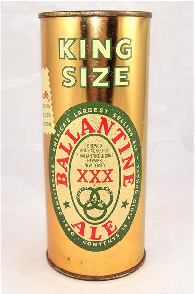Ballantine King Size (Brewers Gold) Flat Top Beer can