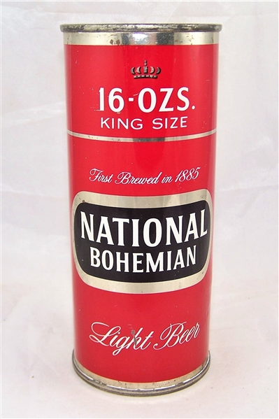 National Bohemian 16 Ounce Flat Top Beer Can