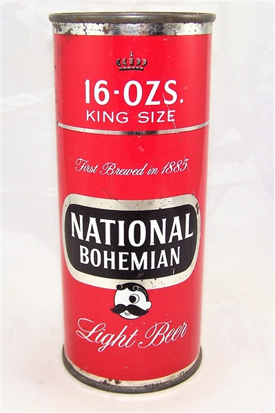 National Bohemian Mr. Boh 16 Ounce Flat Top Beer Can