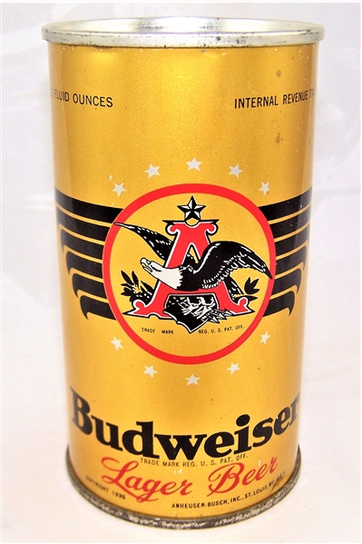 Budweiser Semi-Metallic Opening Instruction Beer can