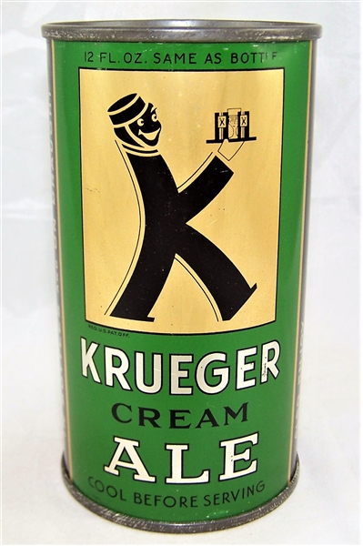Krueger Cream Ale Opening Instruction Flat Top...Clean!