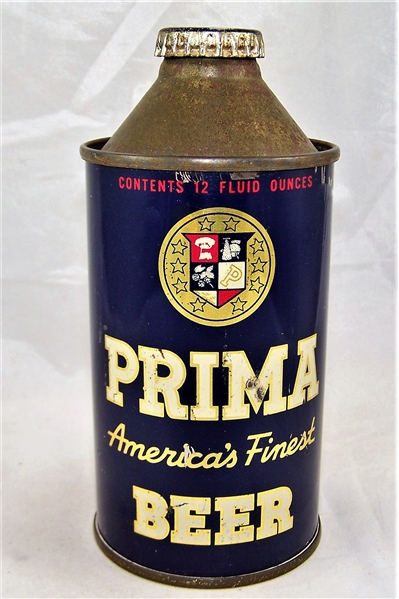 Prima Americas Finest Cone Top Beer Can