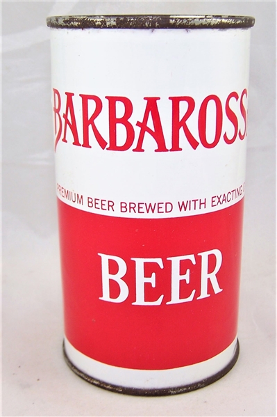 Barbarossa Flat Top Beer Can, Chicago