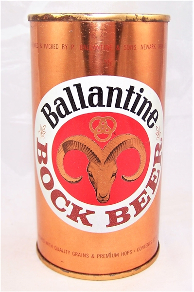 Ballantine Bock Flat Top Beer Can...Minty!