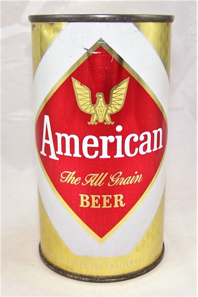 American "The All Grain Beer" Flat Top Beer Can