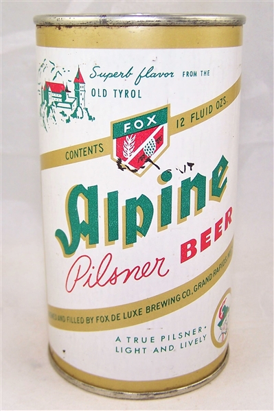 Alpine Pilsner Flat Top Beer Can