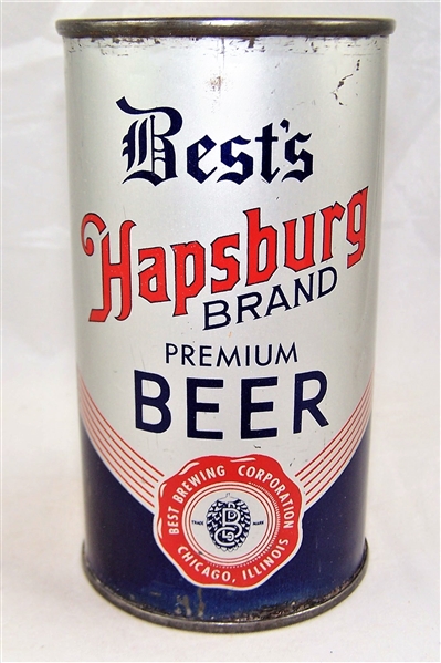 Bests Hapsburg Brand Flat Top Beer Can