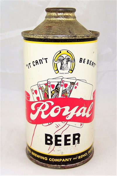 Royal "It Cant Be Beat" Low Pro Cone Top Beer Can