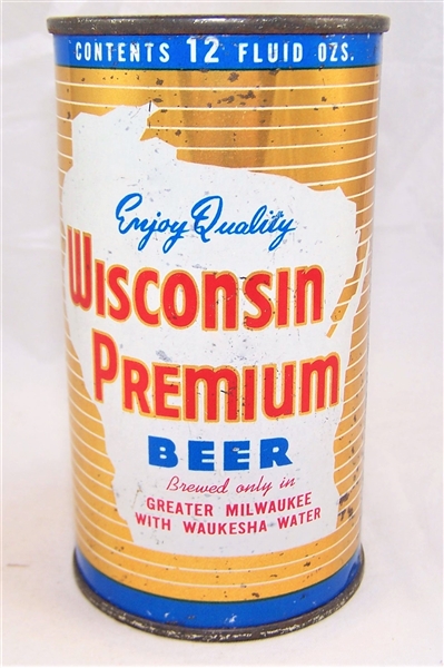 Wisconsin Premium Flat Top Beer Can