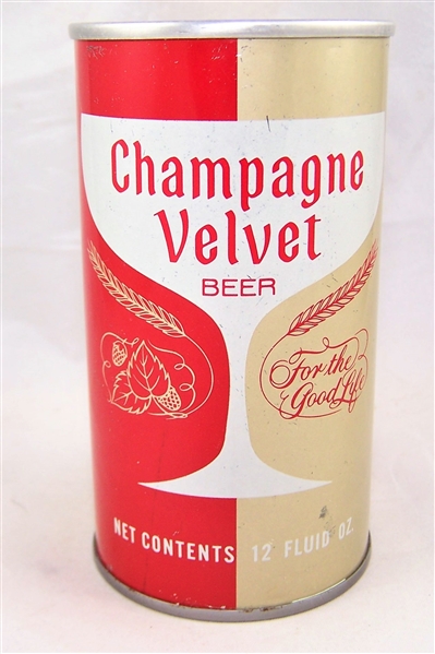 Champagne Velvet Enamel Split Color Tab Top Beer Can....Tough Can!