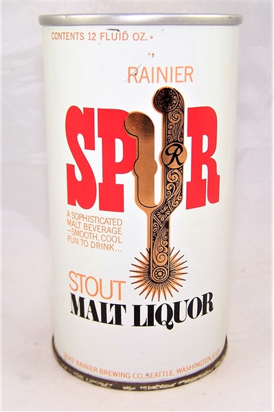 Spur Stout Malt Liquor Zip Top Beer Can