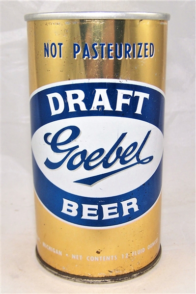 Goebel Not Pasteurized Draft Zip Top Beer Can