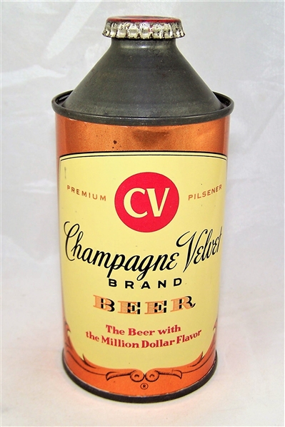 Champagne Velvet Brand Cone Top Beer Can