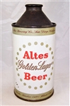 Altes Golden Lager Cone Top Beer Can (San Diego)