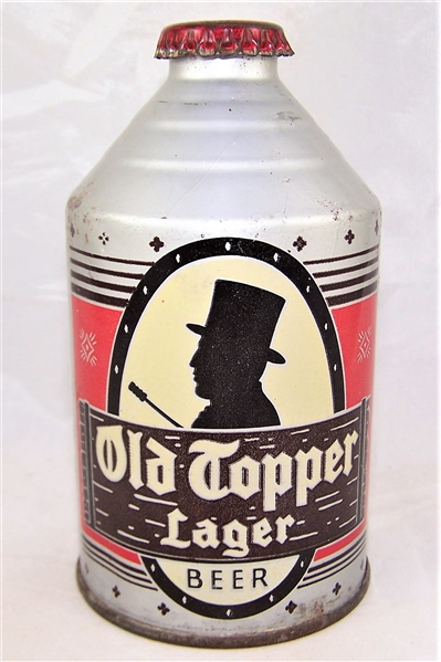 Old Topper Lager Crowntainer Beer Can.