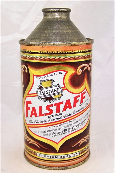 Falstaff Premium Quality IRTP Cone Top DNCMT 4% Beer can