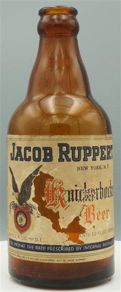 Jacob Rupper Knickerbocker Beer - New York Steinie