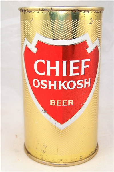 Chief Oshkosh Flat Top Beer Can