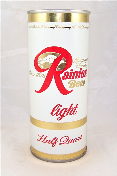 Rainier Light 16 Ounce Tab Top Beer Can, Metallic