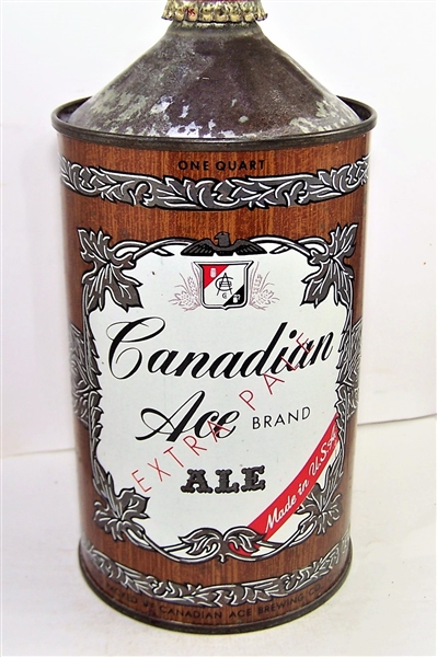  Canadian Ace Ale Quart Cone Top w/crown, 205-04