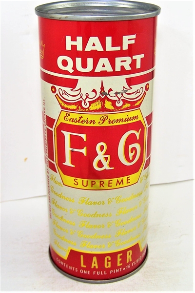  F & G Supreme Lager 16 Ounce Flat Top, 229-05 