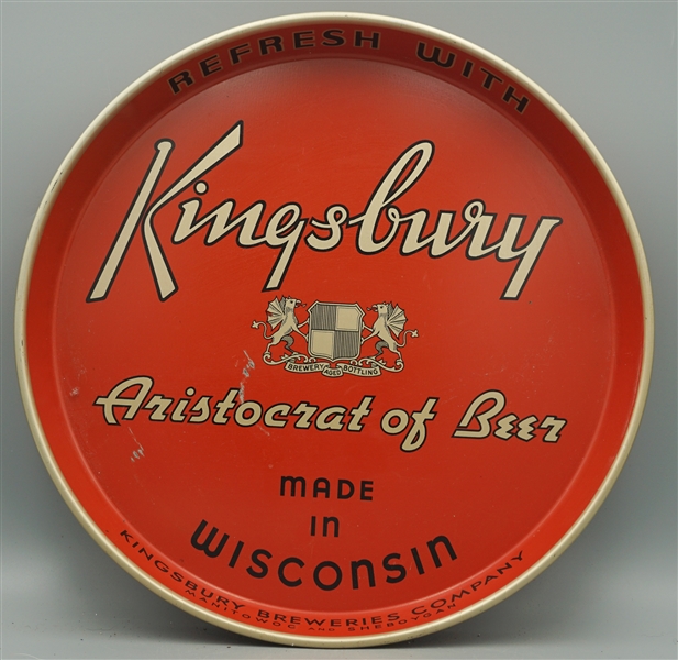 Kingsbury Beer Aristocrat of Beer tray