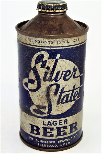  Silver State Lager Low Pro Cone Top, 185-22 RARE!!